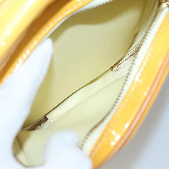 LOUIS VUITTON Monogram Vernis Wooster Bag Lime Yellow M91075 LV Auth ep9753 - Picture 5 of 16